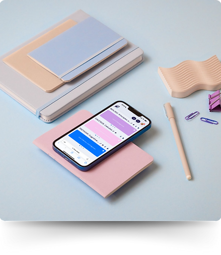mobile device open to Thea study application homepage