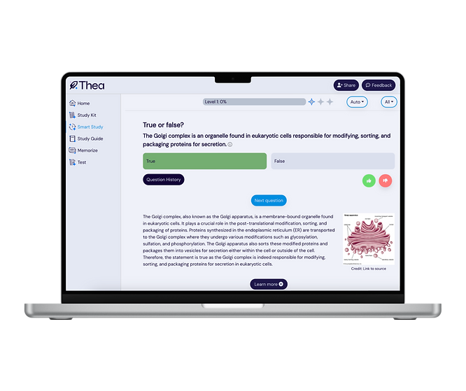 Thea Study - the golgi complex is an organelle found in eukryotic cells responsible for modifying and packaging proteins 